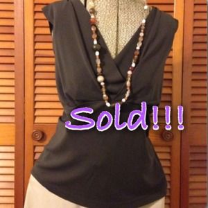 Talbots brown  Sleeveless Top Size M