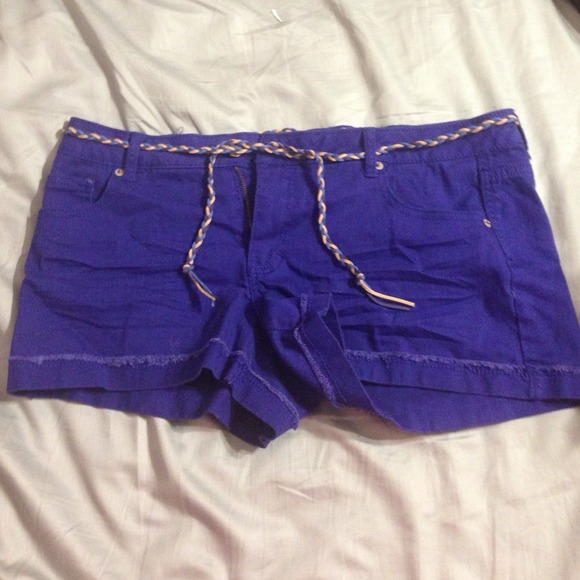 Blue shorts with rope belt!