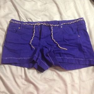 Blue shorts with rope belt!