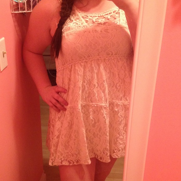 White lace dress