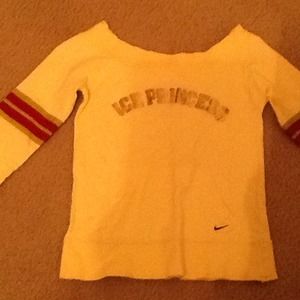 Yellow off shoulder long sleeves