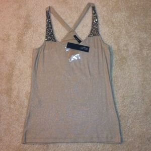 Embellished racer back tank