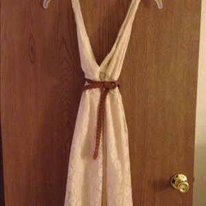 Cute off white sundress.