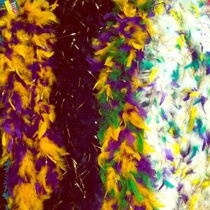 MARDI GRAS BOAS!💜💚💛