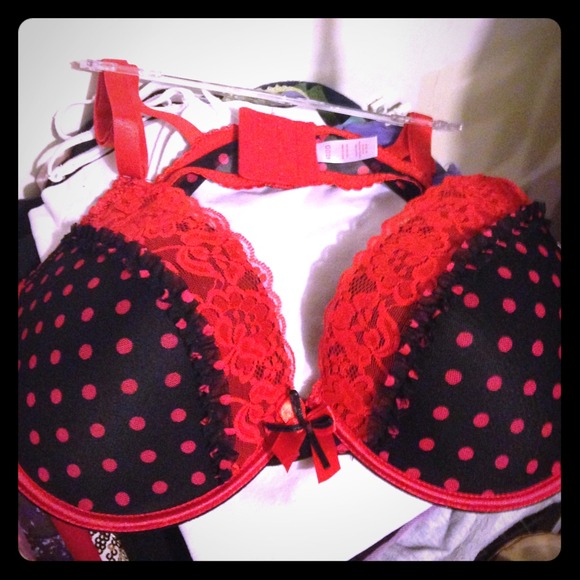 NWT Red Polk-a-dot Bra.