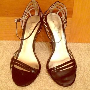 Strappy, Black Nicole Miller heels