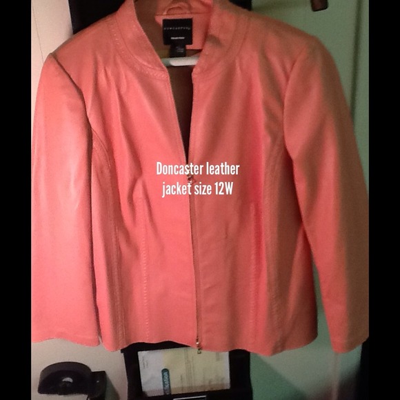 *Doncaster pink leather jacket*