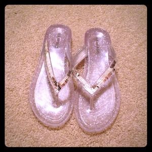 Sequined sandals