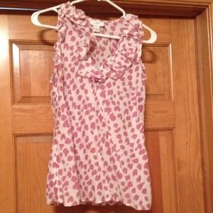Sleeveless Loft dot top