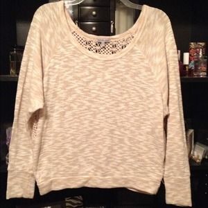 🚫Sold🚫Beige and white Charlotte Russe Sweater