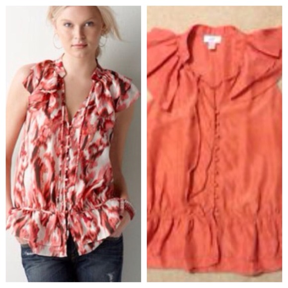 ⚡️️️SOLD⚡️LOFT - 100% silk camisole (plain coral)