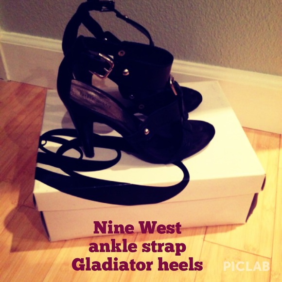 Nine West Gladiator heels- w/ankle strap