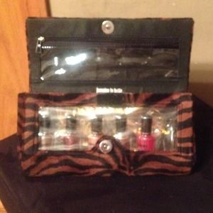 Handbag with nail polish