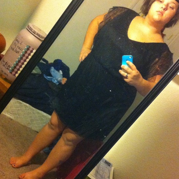 Black lace dress
