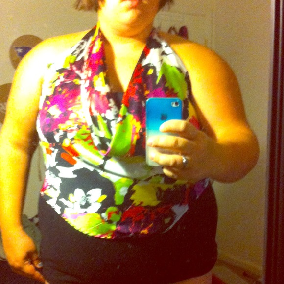 Multi-colored halter top - Picture 1 of 4