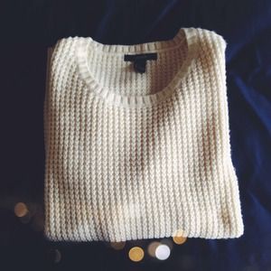 Oversized cream knit sweater 💕 NWOT