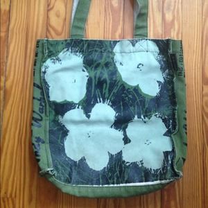Green Andy Warhol canvas bag