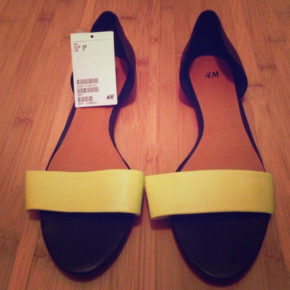 Neon color block flats