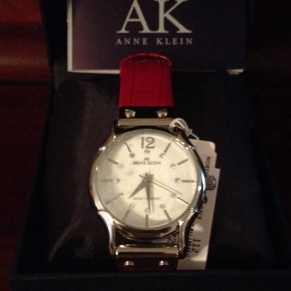 🎉FINAL SAKE ANNE  KLEIN RED SNAKESKIN  WATCH