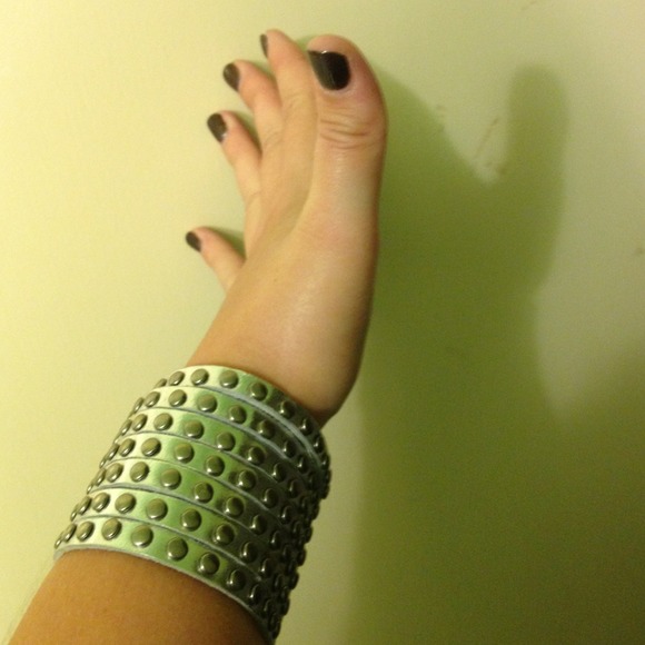 Silver studded bracelet