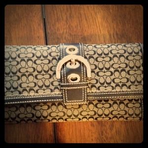 Black/grey COACH wallet