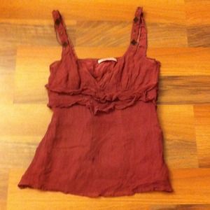 Gianni Bini Purple Ruffled Top
