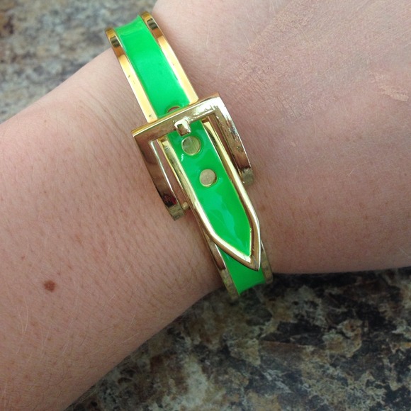 Lime Green Buckle bracelet