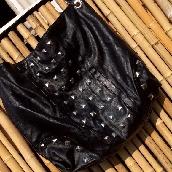 NWT Faux leather studded handbag
