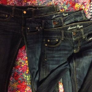 3 pair of AE jeans