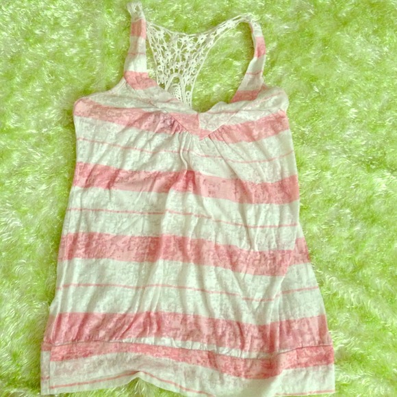 GIFTED! Pink and white striped tank.