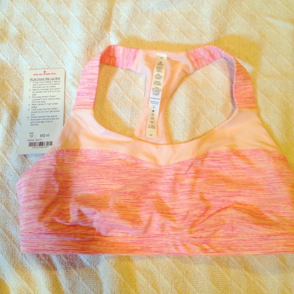 SOLD Lululemon Hook Me Up Bra Pink Wee Stripe