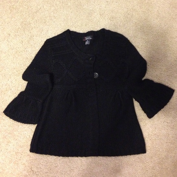 Sweater cover up with bell arms