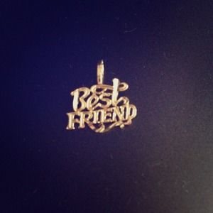 14k gold "best friend" pendant