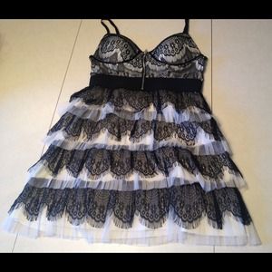Black & White ruffled dress