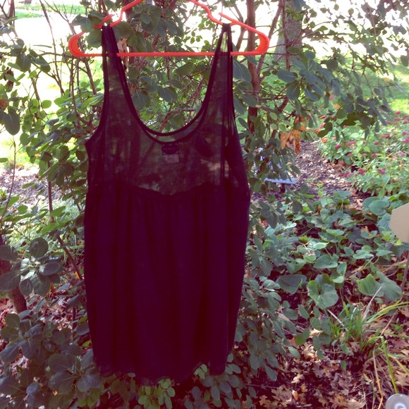 Intimately Free People Black Mesh Slip