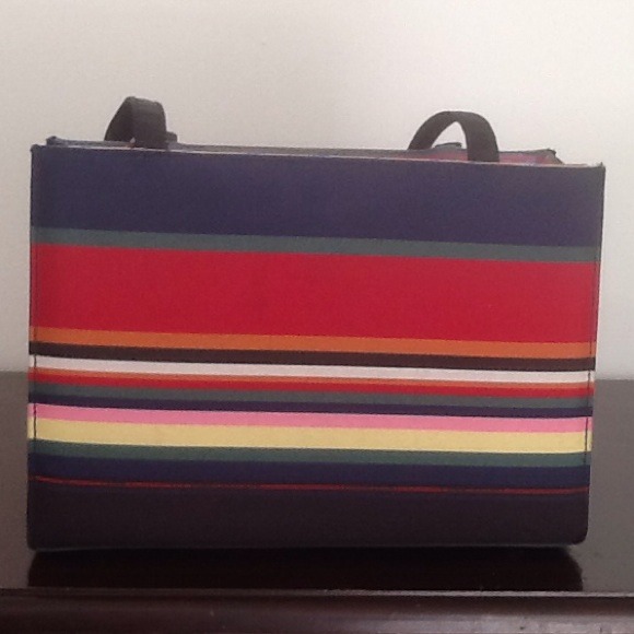 Multi color stripe handbag - Picture 1 of 4