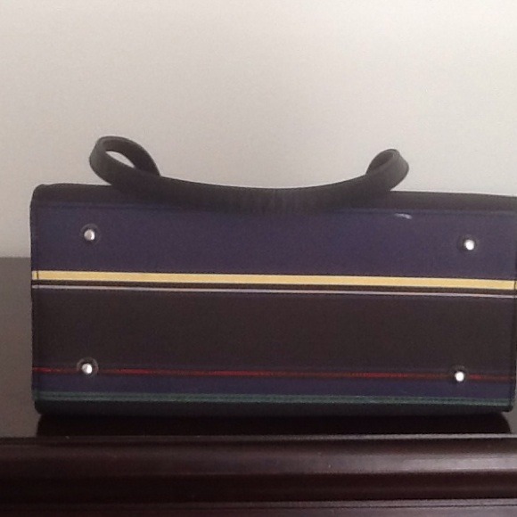 Multi color stripe handbag - Picture 4 of 4