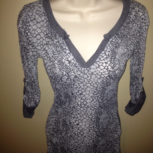 Faux snake-skin casual top