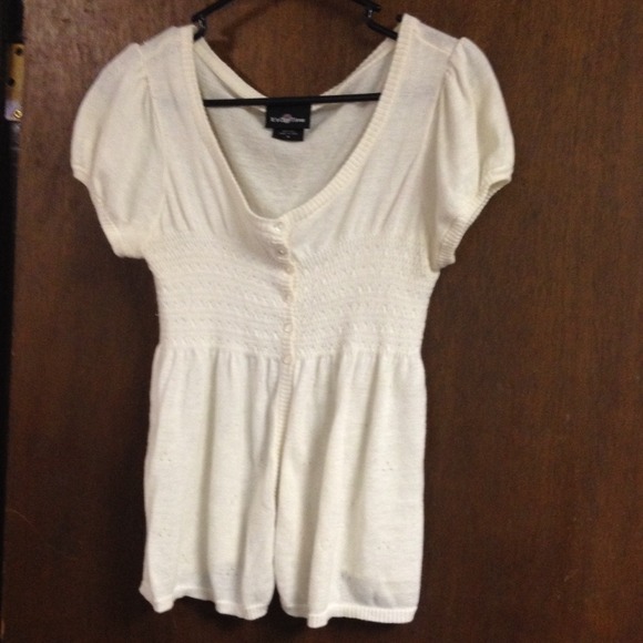 Cream colored cardigan