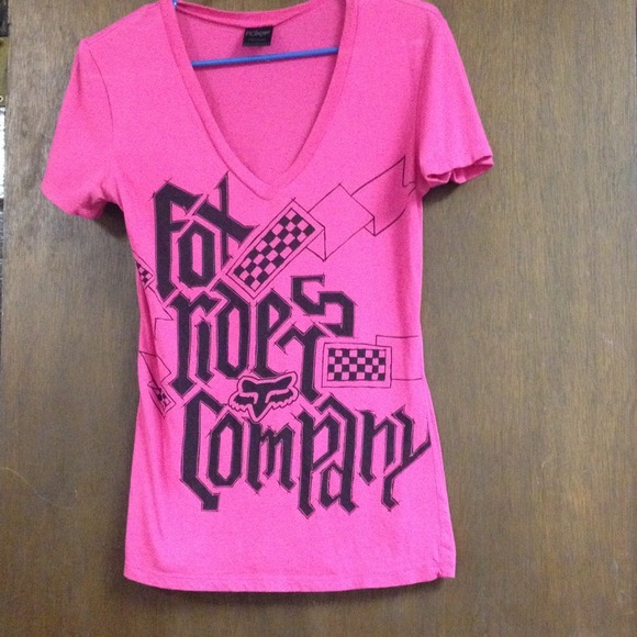 Fox Riders Company pink t-shirt