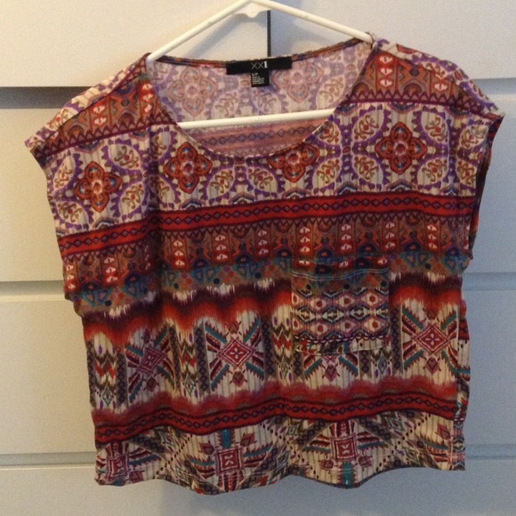 FOREVER 21 TRIBAL CROP TOP