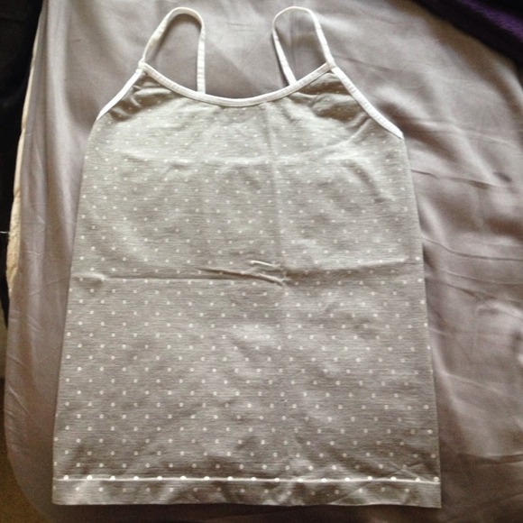 Gray poke a dot tank top