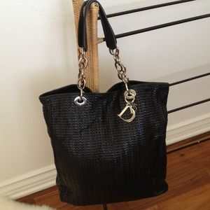 Beautiful black Christian Dior purse w/Dior charm!