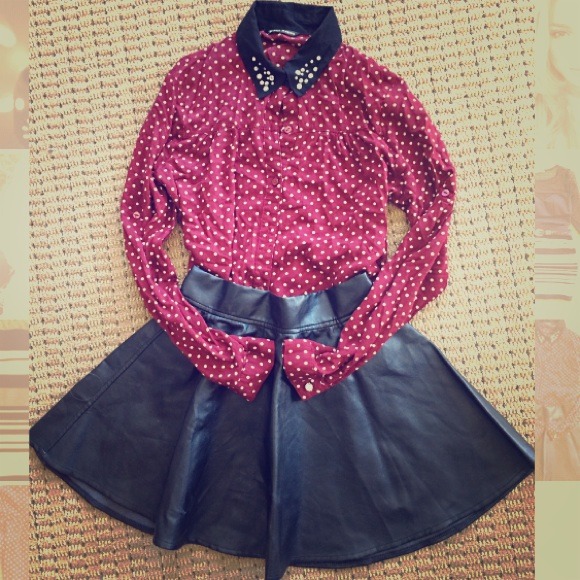 💗Trendy collared shirt💗