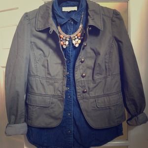 NWOT Military Green Peplum Jacket ON HOLD