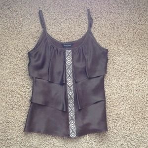 A brown silk top