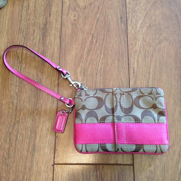 Coach Wristlet brown & pink