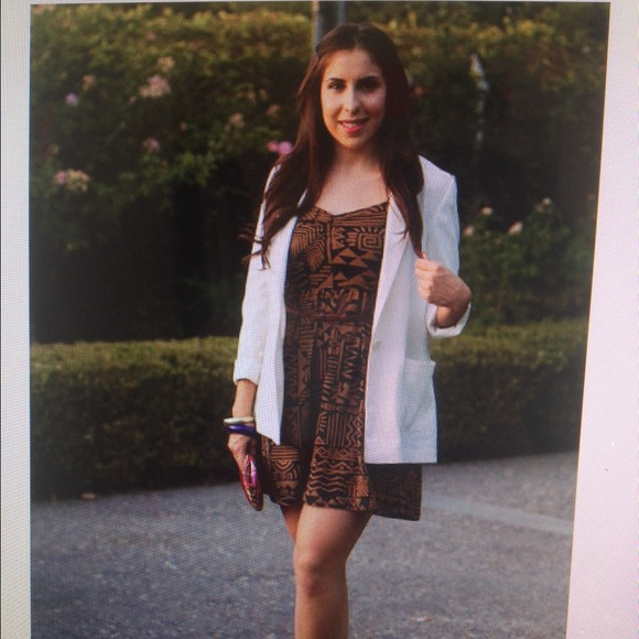 Forever 21 printed dress with waist belt