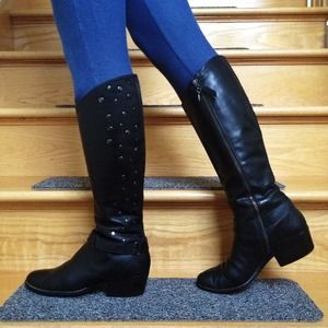 Libby Edelman Paramour Knee-High Black Boots