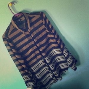 Transparent long sleeve botton up shirt <3